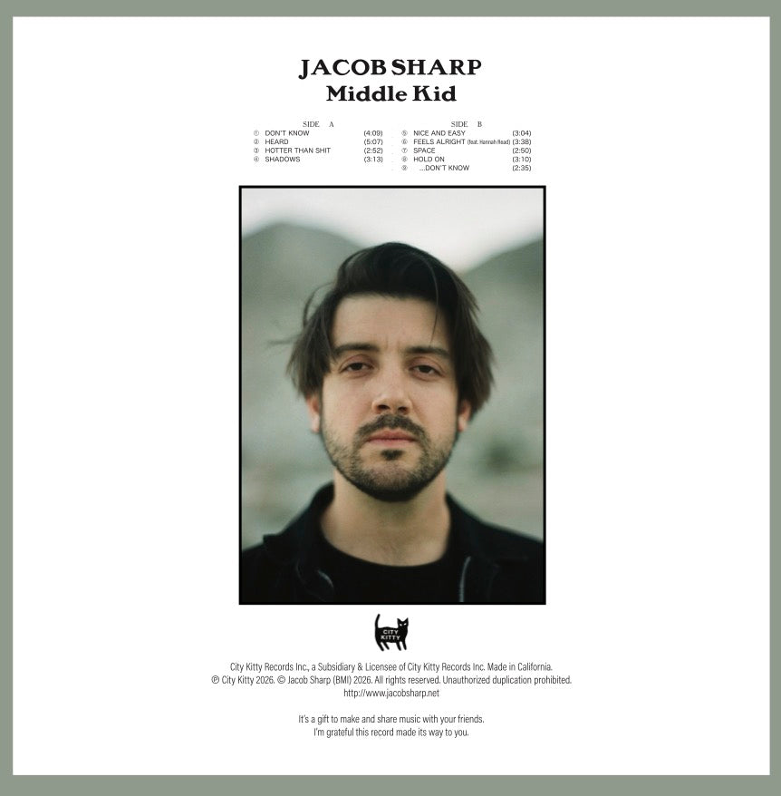 PRE-ORDER - Jacob Sharp - Middle Kid Vinyl LP